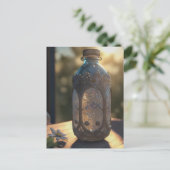 Eine verzierte Flasche Postkarte (Stehend Vorderseite)