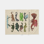 Eine Vielfalt drakonischer Kreaturen Fleecedecke (Vorderseite (Horizontal))