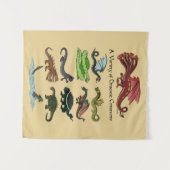 Eine Vielfalt drakonischer Kreaturen Wandteppich (Vorderseite (Horizontal))