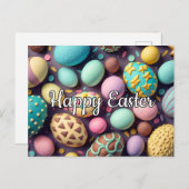 Eine Vielfalt köstlicher Schokoladeneier Postkarte (Vorne/Hinten)