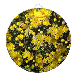 Eine Vielzahl gelber Mums Dartscheibe