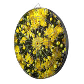 Eine Vielzahl gelber Mums Dartscheibe (Vorderseite rechts)