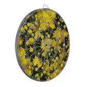 Eine Vielzahl gelber Mums Dartscheibe (Vorderseite Links)