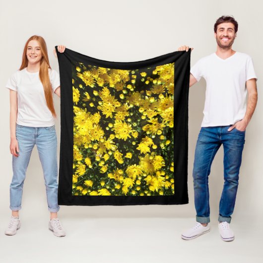 Eine Vielzahl gelber Mums Fleecedecke (Beispiel)