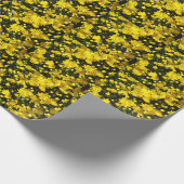 Eine Vielzahl gelber Mums Geschenkpapier (Ecke)