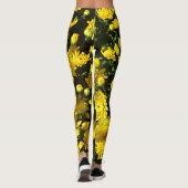 Eine Vielzahl gelber Mums Leggings (Rückseite)