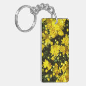 Eine Vielzahl gelber Mums Schlüsselanhänger (Vorderseite links)