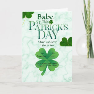 Eine vierblättrige Clover St Patrick's Day Card Karte