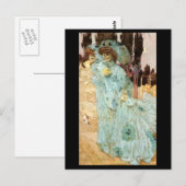 Eine Viktorianische Dame als Todespostkarte Postkarte (Vorne/Hinten)