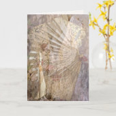 Eine Viktorianische Grußkarte Karte (Gelbe Blume)