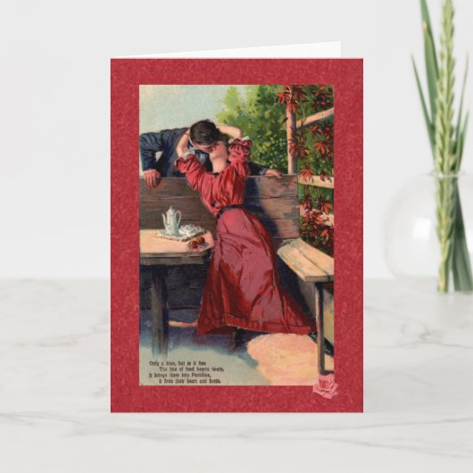 Eine Viktorianische Kuss-Postkarten-Grußkarte Karte (Vorderseite)