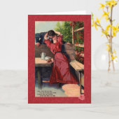 Eine Viktorianische Kuss-Postkarten-Grußkarte Karte (Gelbe Blume)