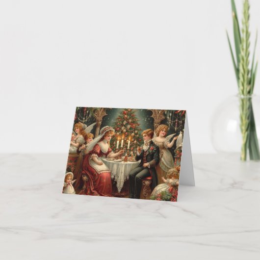 Eine Viktorianische Weihnachtskarte Feiertagskarte (Vorderseite)