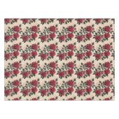 Eine Vintage Crimson Roses Tischdecke (Vorderseite (Horizontal))