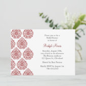 Eine Vintage Damask Brautdusche Einladung (Stehend Vorderseite)