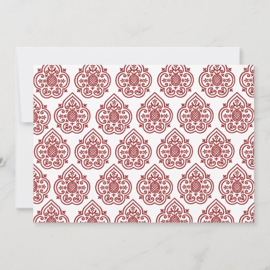 Eine Vintage Damask Brautdusche Einladung (Rückseite)