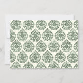 Eine Vintage Damask Brautdusche Einladung (Rückseite)