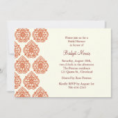 Eine Vintage Damask Bridal-Dusche Einladung (Vorderseite)