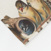 Eine Vintage Illustration über Vögel, 1880 Fleecedecke (Ecke)