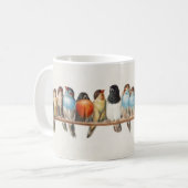 Eine Vintage Illustration über Vögel, 1880 Kaffeetasse (Vorderseite Links)