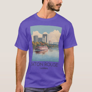 Eine Vintage Illustration von Baton Rouge Oversize T-Shirt