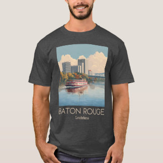 Eine Vintage Illustration von Baton Rouge T-Shirt
