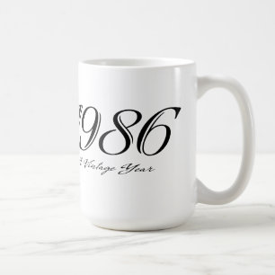 Eine Vintage Jahr-Tasse 1986 Kaffeetasse