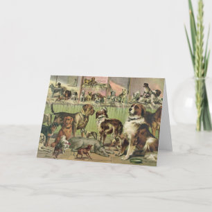 Eine Vintage Karte für Hunde