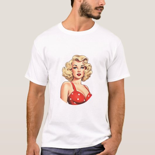 Eine Vintage Pinup Beauty T-Shirt (Vorderseite)