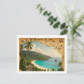 Eine Vintage Postkarte einer versteckten Paradiesi (Stehend Vorderseite)