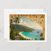 Eine Vintage Postkarte einer versteckten Paradiesi (Vorne/Hinten)