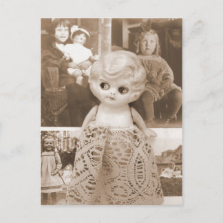 Eine Vintage Puppensache Postkarte
