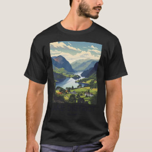 Eine Vintage-Reise-Illustration des Lake District  T-Shirt