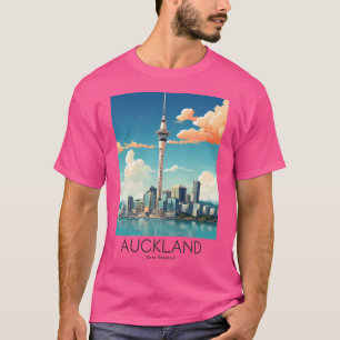 Eine Vintage-Reise-Illustration von Auckland - New T-Shirt