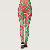 Eine Vintage Textur "Ratti_Creative_Arts" Leggings (Rückseite)
