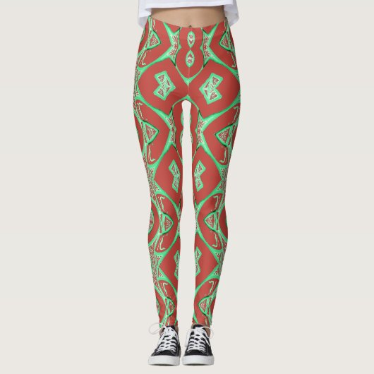 Eine Vintage Textur "Ratti_Creative_Arts" Leggings (Vorderseite)