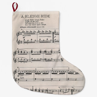 Eine Vintage Version von Jingle Bells Music Großer Weihnachtsstrumpf