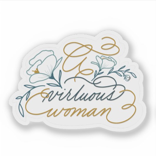 Eine virtuell Geblüht Frau Aufkleber (Vorderseite)