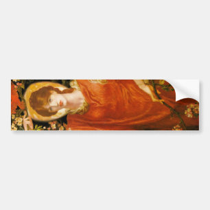 Eine Vision von Fiametta (Rothaarfrau) (Rosetti) Autoaufkleber
