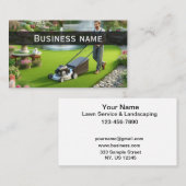 Eine Visitenkarte für männliche Rasenmäher (Vorne/Hinten)