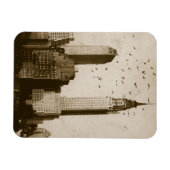 Eine Vogelherde, die fliegt Magnet (Horizontal)