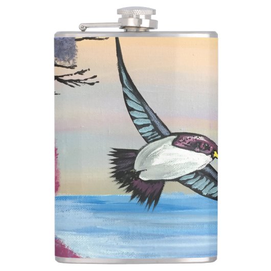 Eine Vogelperspektive Flachmann (Vorderseite)