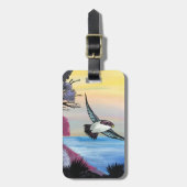 Eine Vogelperspektive Gepäckanhänger (Vorderseite vertikal)