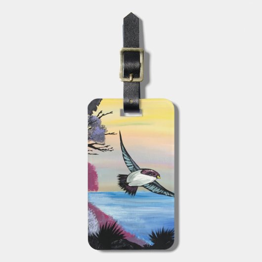 Eine Vogelperspektive Gepäckanhänger (Vorderseite vertikal)