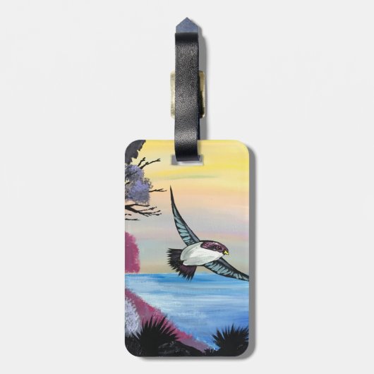 Eine Vogelperspektive Gepäckanhänger (Rückseite vertikal)