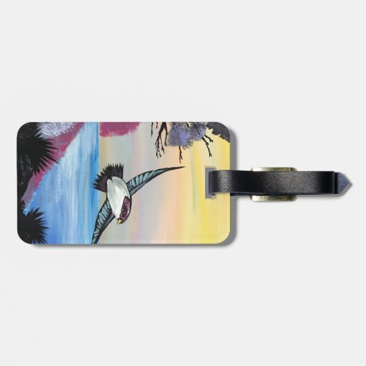 Eine Vogelperspektive Gepäckanhänger (Rückseite horizontal)