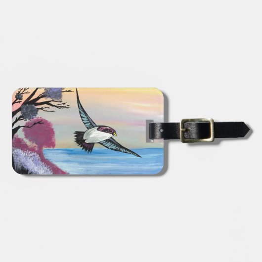 Eine Vogelperspektive Gepäckanhänger (Vorderseite horizontal)