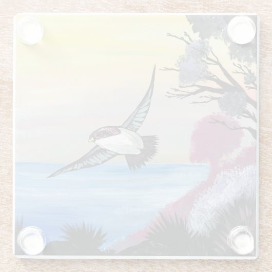 Eine Vogelperspektive Glasuntersetzer (Rückseite)