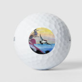 Eine Vogelperspektive Golfball (Vorderseite)