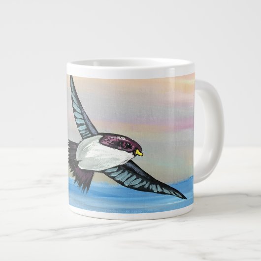Eine Vogelperspektive Jumbo-Tasse (Vorderseite Rechts)